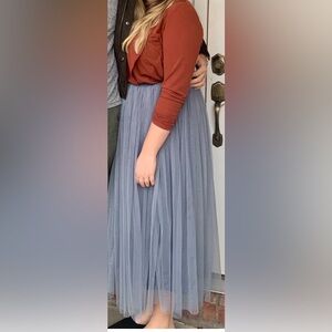 Altar’d State blue tulle midi skirt